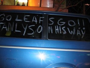 Downtown Toronto after Leafs won the Quarter Finals 11.JPG